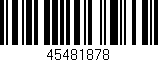 Código de barras (EAN, GTIN, SKU, ISBN): '45481878'