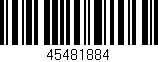 Código de barras (EAN, GTIN, SKU, ISBN): '45481884'
