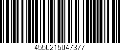 Código de barras (EAN, GTIN, SKU, ISBN): '4550215047377'