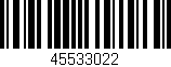 Código de barras (EAN, GTIN, SKU, ISBN): '45533022'