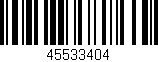 Código de barras (EAN, GTIN, SKU, ISBN): '45533404'