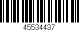 Código de barras (EAN, GTIN, SKU, ISBN): '45534437'