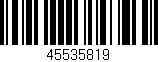 Código de barras (EAN, GTIN, SKU, ISBN): '45535819'