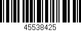 Código de barras (EAN, GTIN, SKU, ISBN): '45538425'