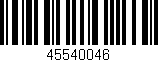 Código de barras (EAN, GTIN, SKU, ISBN): '45540046'