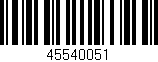 Código de barras (EAN, GTIN, SKU, ISBN): '45540051'