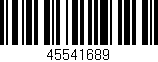 Código de barras (EAN, GTIN, SKU, ISBN): '45541689'