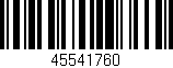 Código de barras (EAN, GTIN, SKU, ISBN): '45541760'