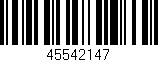 Código de barras (EAN, GTIN, SKU, ISBN): '45542147'
