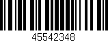 Código de barras (EAN, GTIN, SKU, ISBN): '45542348'