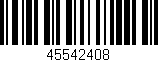 Código de barras (EAN, GTIN, SKU, ISBN): '45542408'