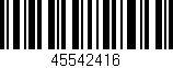 Código de barras (EAN, GTIN, SKU, ISBN): '45542416'