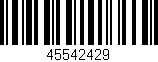 Código de barras (EAN, GTIN, SKU, ISBN): '45542429'