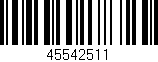 Código de barras (EAN, GTIN, SKU, ISBN): '45542511'