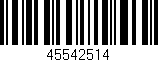 Código de barras (EAN, GTIN, SKU, ISBN): '45542514'