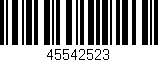 Código de barras (EAN, GTIN, SKU, ISBN): '45542523'