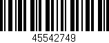 Código de barras (EAN, GTIN, SKU, ISBN): '45542749'