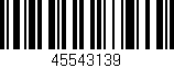 Código de barras (EAN, GTIN, SKU, ISBN): '45543139'
