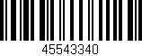 Código de barras (EAN, GTIN, SKU, ISBN): '45543340'