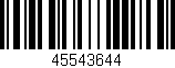 Código de barras (EAN, GTIN, SKU, ISBN): '45543644'