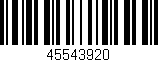 Código de barras (EAN, GTIN, SKU, ISBN): '45543920'