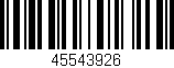 Código de barras (EAN, GTIN, SKU, ISBN): '45543926'