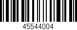 Código de barras (EAN, GTIN, SKU, ISBN): '45544004'