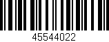 Código de barras (EAN, GTIN, SKU, ISBN): '45544022'