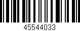 Código de barras (EAN, GTIN, SKU, ISBN): '45544033'
