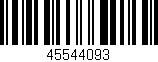 Código de barras (EAN, GTIN, SKU, ISBN): '45544093'