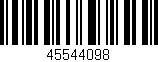 Código de barras (EAN, GTIN, SKU, ISBN): '45544098'