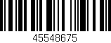 Código de barras (EAN, GTIN, SKU, ISBN): '45548675'