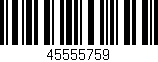 Código de barras (EAN, GTIN, SKU, ISBN): '45555759'