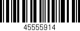 Código de barras (EAN, GTIN, SKU, ISBN): '45555914'