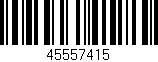 Código de barras (EAN, GTIN, SKU, ISBN): '45557415'