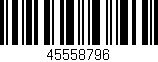 Código de barras (EAN, GTIN, SKU, ISBN): '45558796'