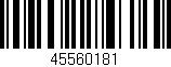 Código de barras (EAN, GTIN, SKU, ISBN): '45560181'