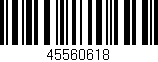 Código de barras (EAN, GTIN, SKU, ISBN): '45560618'