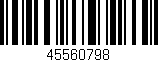 Código de barras (EAN, GTIN, SKU, ISBN): '45560798'