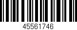 Código de barras (EAN, GTIN, SKU, ISBN): '45561746'
