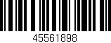 Código de barras (EAN, GTIN, SKU, ISBN): '45561898'