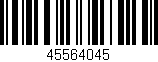 Código de barras (EAN, GTIN, SKU, ISBN): '45564045'