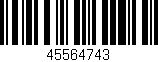 Código de barras (EAN, GTIN, SKU, ISBN): '45564743'