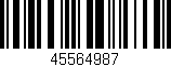 Código de barras (EAN, GTIN, SKU, ISBN): '45564987'