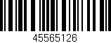 Código de barras (EAN, GTIN, SKU, ISBN): '45565126'