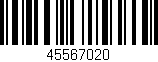 Código de barras (EAN, GTIN, SKU, ISBN): '45567020'