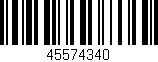 Código de barras (EAN, GTIN, SKU, ISBN): '45574340'