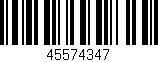 Código de barras (EAN, GTIN, SKU, ISBN): '45574347'