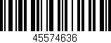 Código de barras (EAN, GTIN, SKU, ISBN): '45574636'