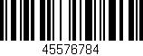 Código de barras (EAN, GTIN, SKU, ISBN): '45576784'